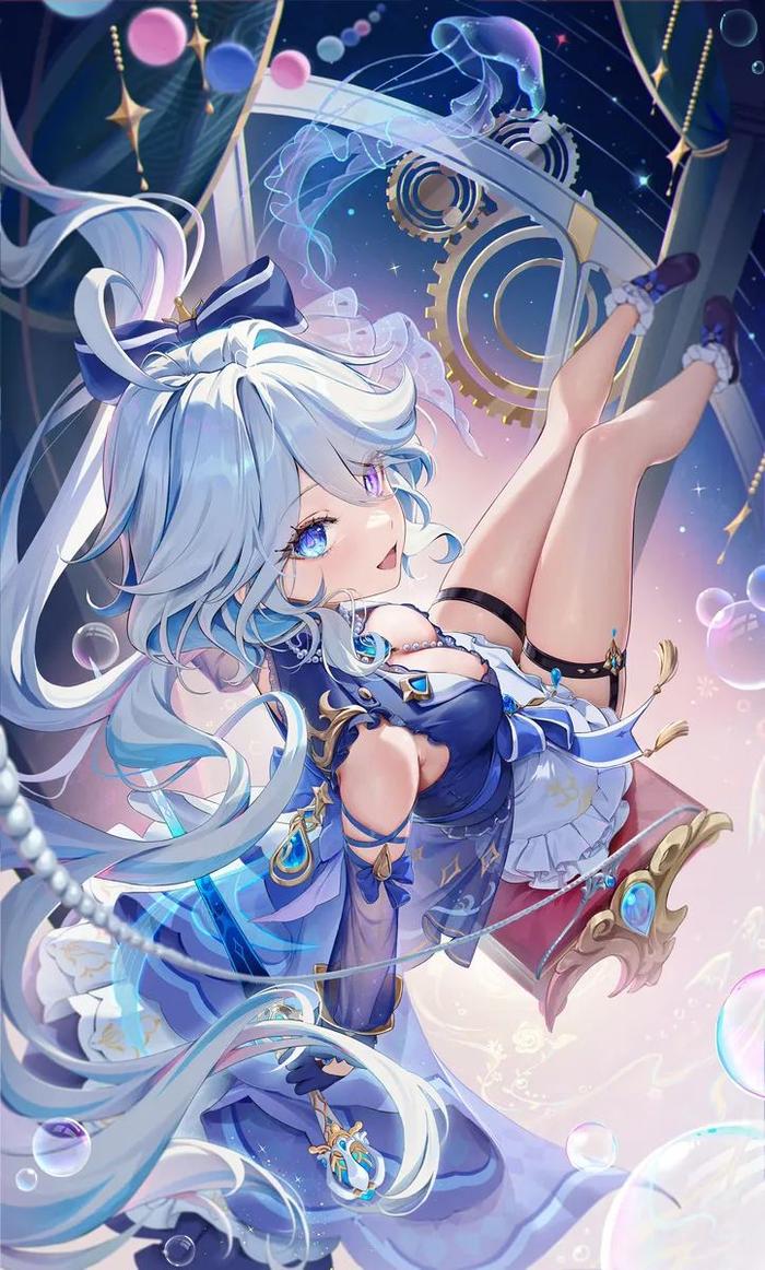 探索原神中的绮丽画卷，芙宁娜的视觉盛宴